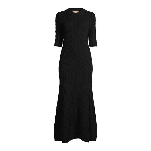 BROCK Collection Abito in Maglia Black Knit Dress Size Large NWT - Picture 2 of 7